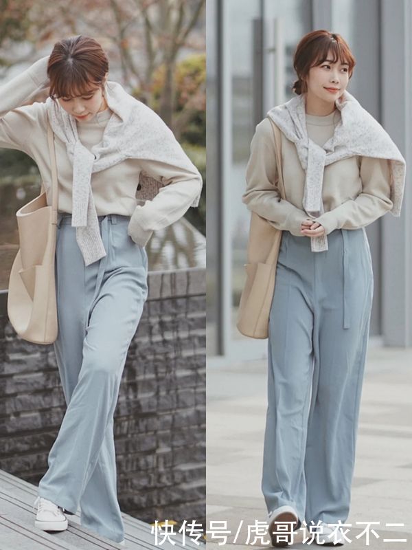 1米5的小个子春季怎么穿？看她的日系温柔风搭配，真的太会穿了