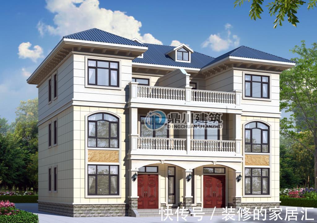 进深|5款农村双拼别墅，气派非凡，两兄弟建在农村低调而舒适
