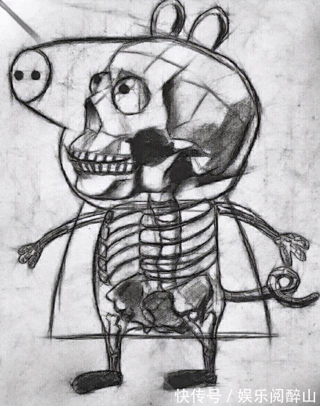 画风$当美术生画到一半懒得画了,画风逐渐变沙雕,老师:眼睛无法承受