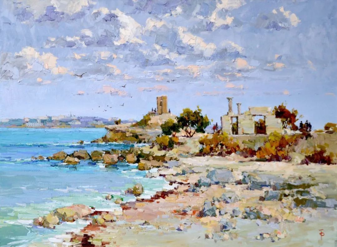 露台&不起眼的房子、简单的露台、普通的小路 他都画得如此出彩!