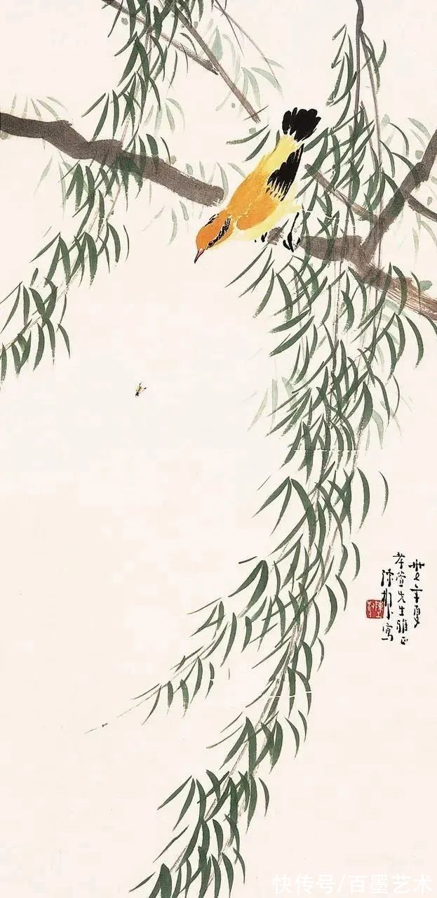 郑午昌@春风拂柳，春意浓！大师笔下的春柳太美了