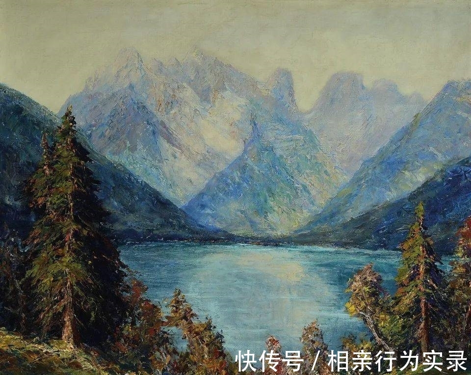 空间感&他是印象派画家,风景油画调子清雅,动感的笔触肌理让人赏心悦目