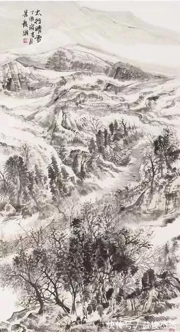 中国艺术#他笔下的山水画山势生动,风起云涌,势不可挡!