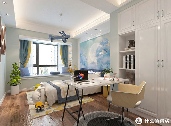 主卧|180㎡四居室精装房改美式风，看了主卧之后真的羡慕，非常的精致