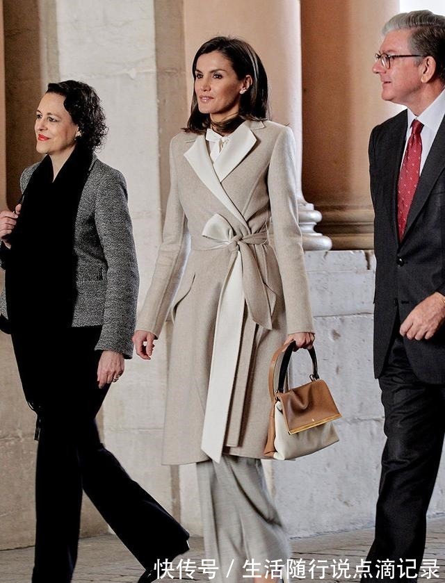 穿搭 降温怎么穿搭西班牙王后抗冻有一套,时尚并不意味着一定露腿!