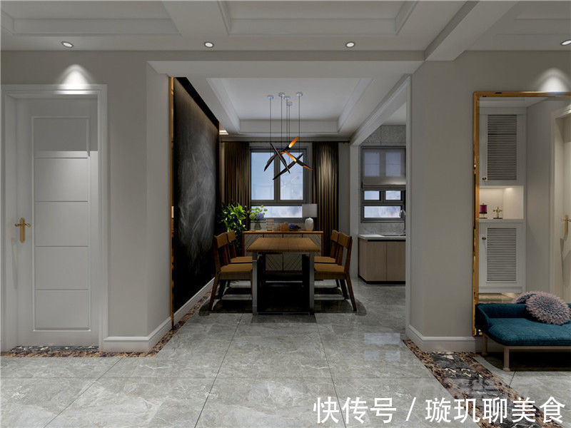 天津力天装饰|84平现代简约风格装修效果图！两室两厅户型，装完好大气！