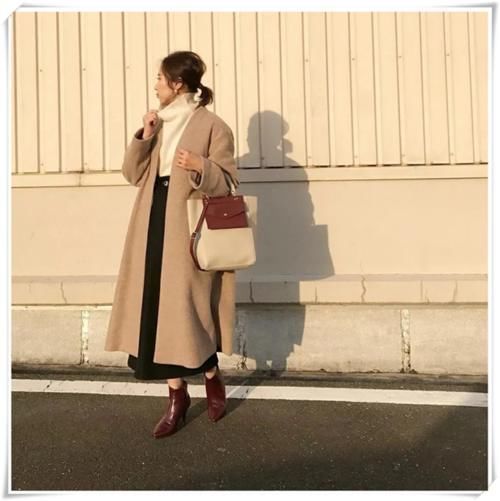 中年 大地色不止属于秋冬,开春也能穿,气质上很优雅