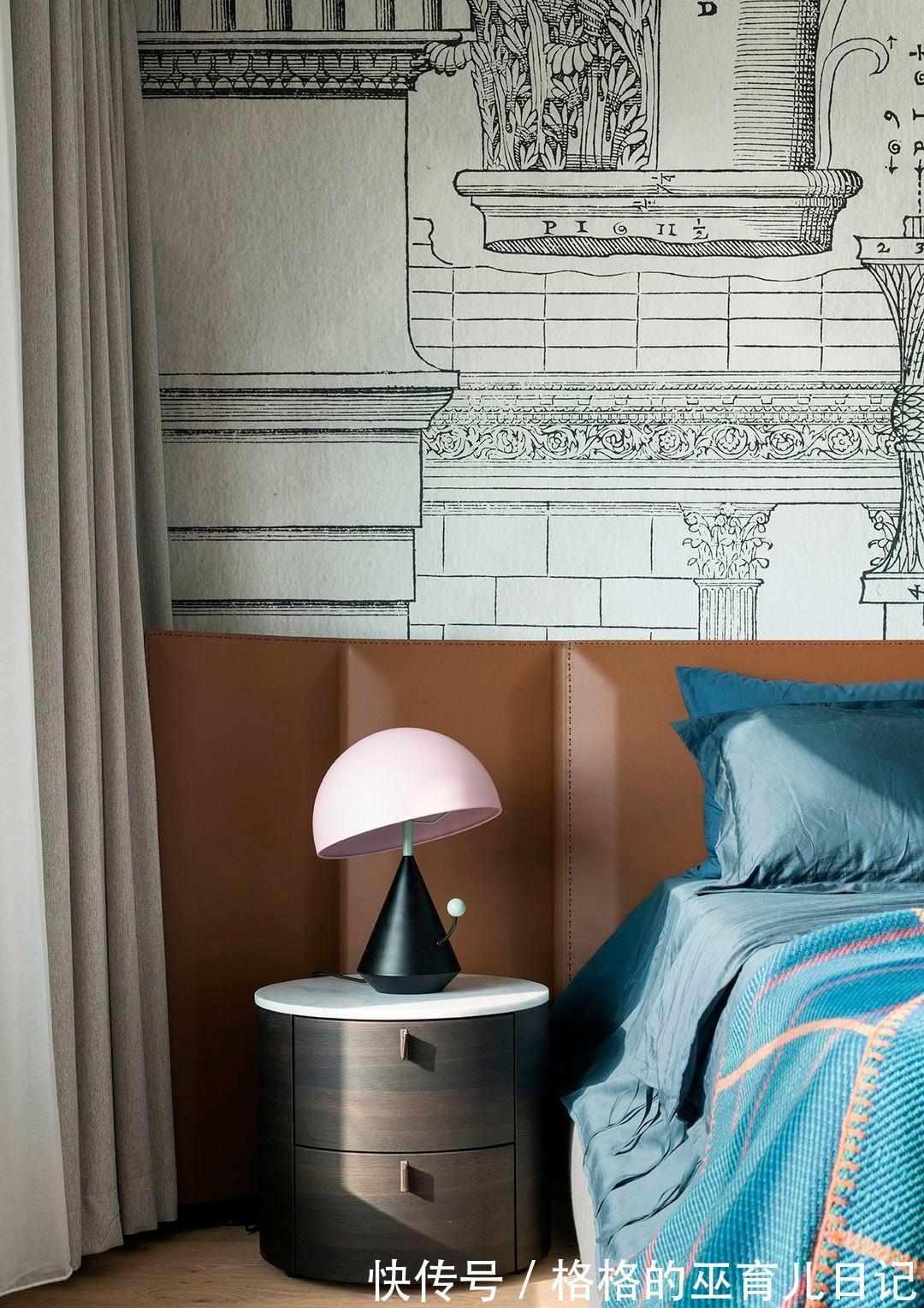 卧室|110平高层住宅,莫兰迪色为空间注入灵魂,这才是婚房该有的样子