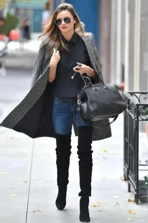 裤子 冬季显瘦有方法,“裤子藏到靴子”里更显瘦,时髦又好看