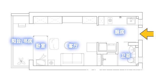 过道|上海24㎡小户型改造,“一室多用”的设计很实用,看完跟着学!