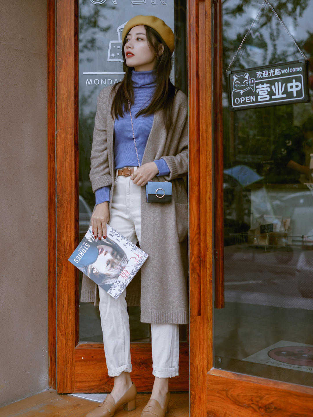 针织衫|冬天穿针织衫,怎么搭配更温暖?又很有气质的穿搭