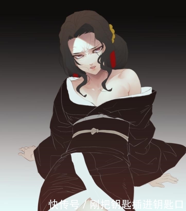 葛力姆乔|鬼灭之刃系列“鬼王”无惨的“娘化”插画,网友:我居然心动了?