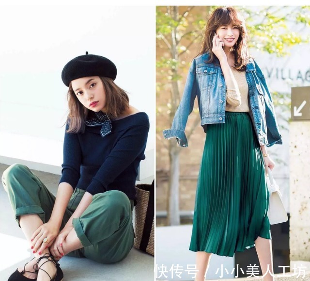 左图 美不美、看配色，简单的“三色”搭配法，让你穿衣更高级