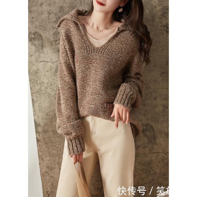 基础毛衣搭配也能穿出时髦范，轻奢又通勤，元旦出游这么一身特美