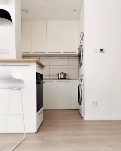 洗碗机|女孩买40㎡自己住,空间需求一个没少,却住出100㎡的宽敞