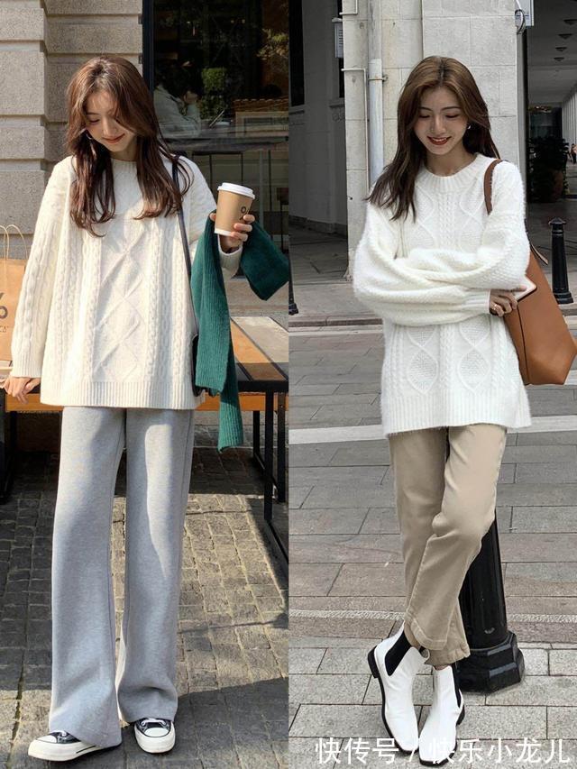 长裤 很适合冬天的搭配:长裤搭配平底鞋,显高舒适,真好看