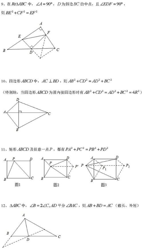 每次|初中数学二级结论汇总（初一到初三20页可打印）每次考试都能用！