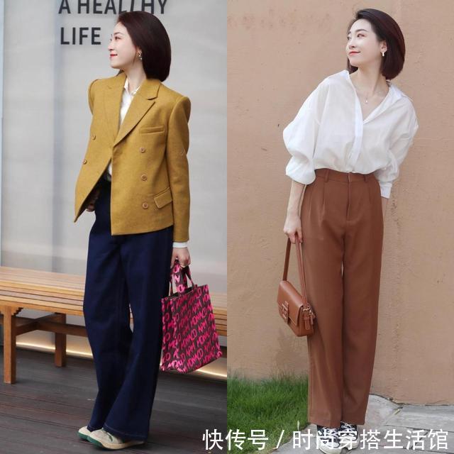 阔腿裤|秋天穿阔腿裤,搭什么鞋子才好看又时髦?