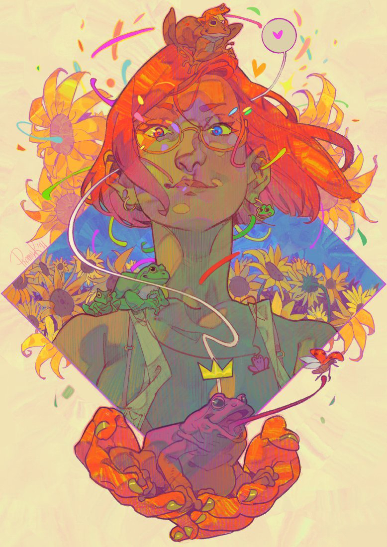 插画@耐人寻味的浮生绘影,充满强烈的美漫元素,有着吸引人的魄力