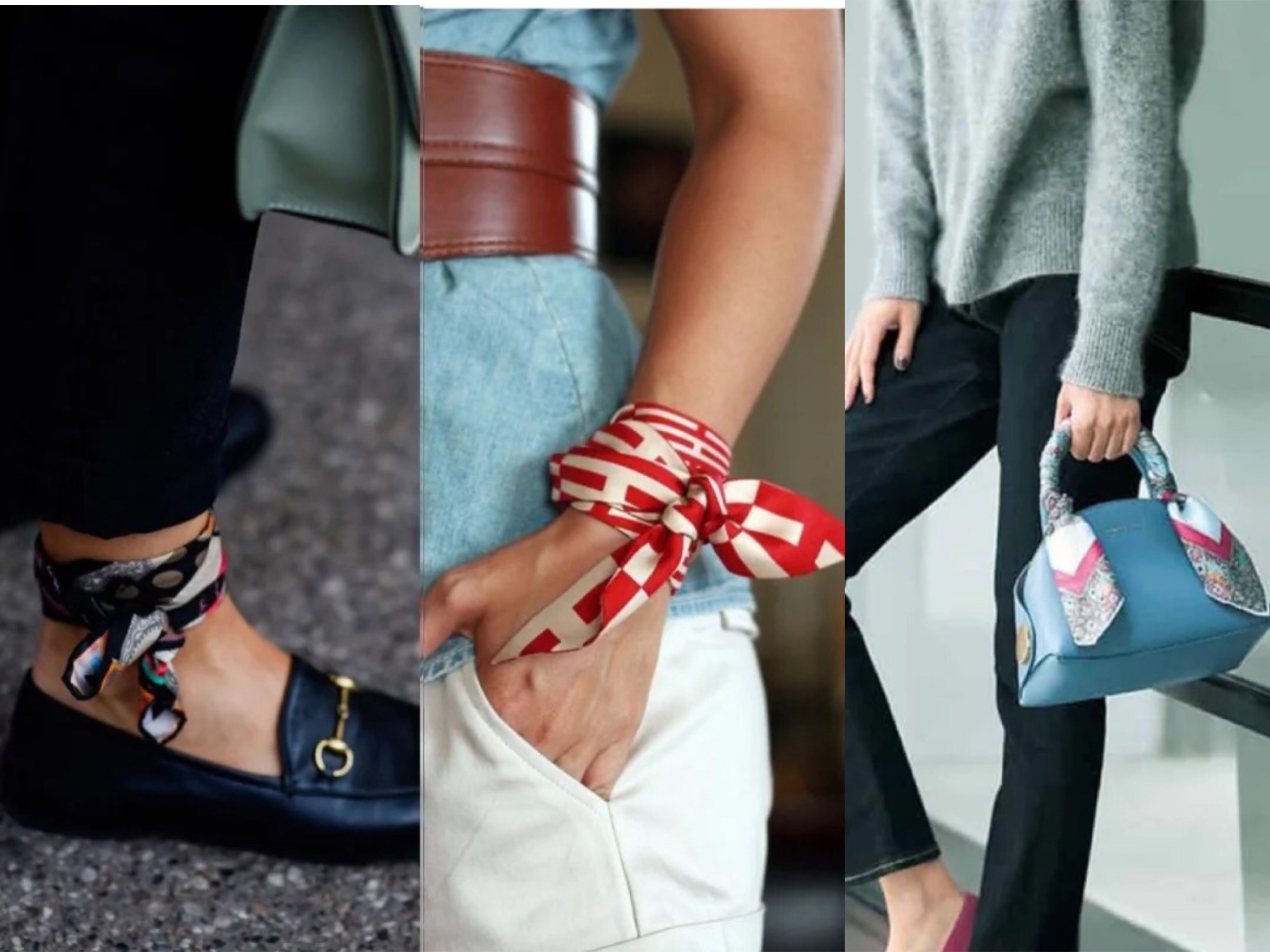 真正精致的女人, 懂得用配饰锦上添花, 丝巾这样系就很美