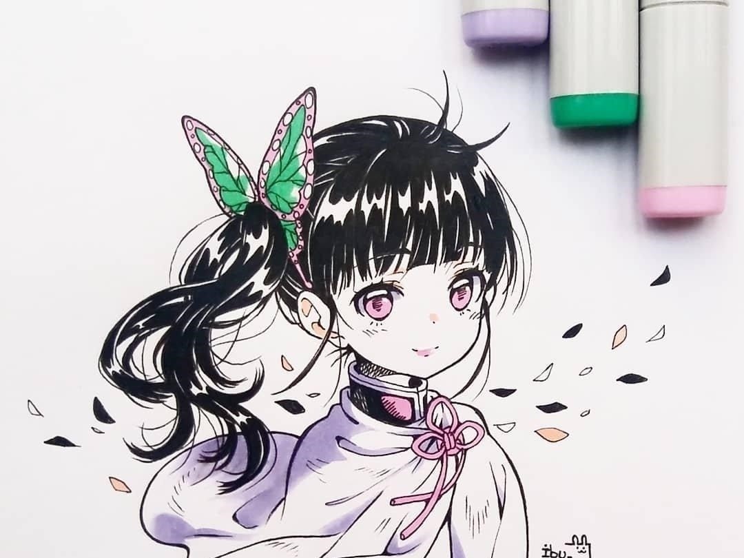 我妻善逸|马克笔绘制动漫角色，效果堪比电脑绘制，颜色清晰清淡