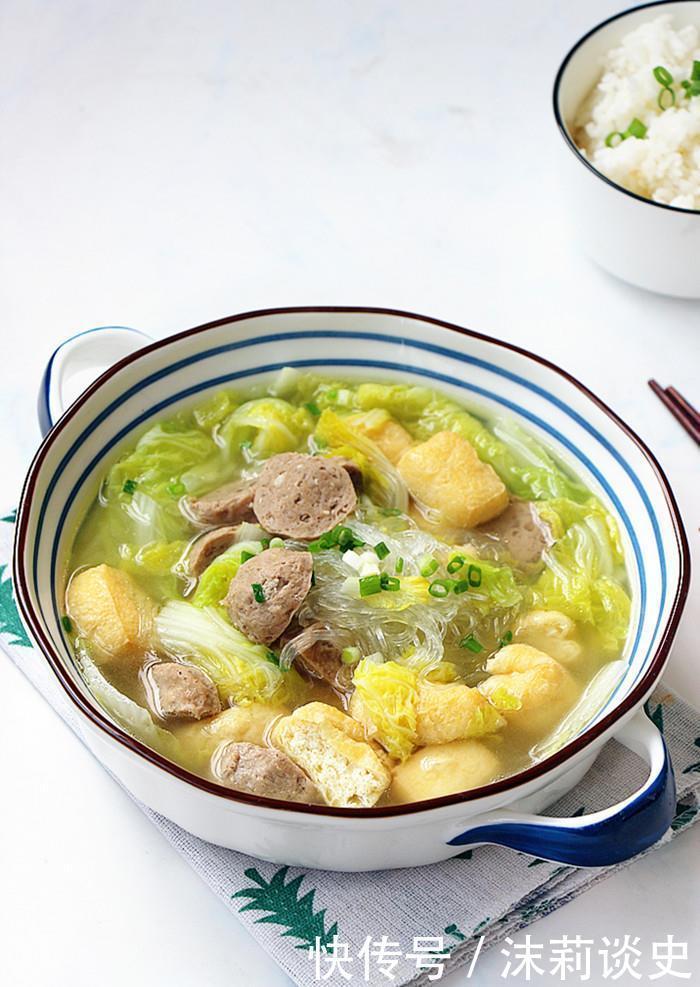 天凉时,炖一锅白菜丸子粉丝汤吧,温暖又开胃
