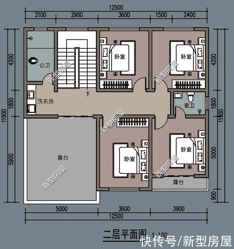 占地面积|农村两层别墅怎么建才好看？推荐这10套图纸，总有一套适合你