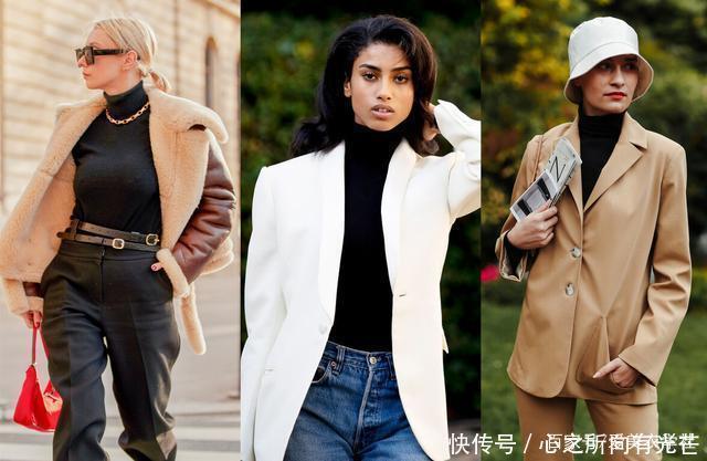 黑色内搭太经典,年年穿都不过时,掌握搭配技巧秋季当潮人