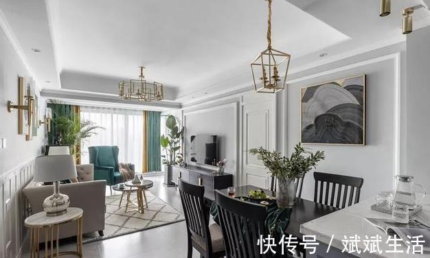 吧台|参观表姐128㎡新房，头次见这么浪漫的轻奢风，一进门就被迷住！