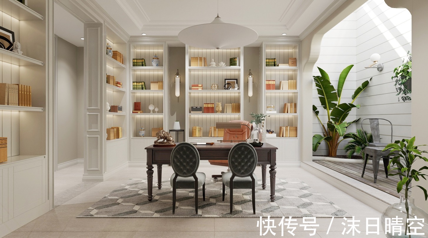 气质|【鲁班装饰】静雅合院300㎡美式，气质华丽