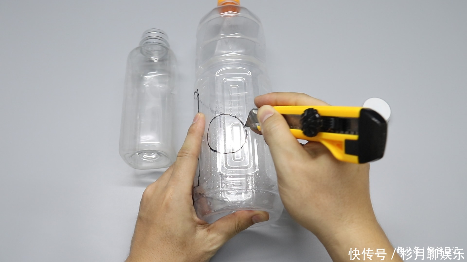 热熔胶|塑料瓶卖了不值钱，可以用来制作鱼缸，锻炼下孩子的动手能力