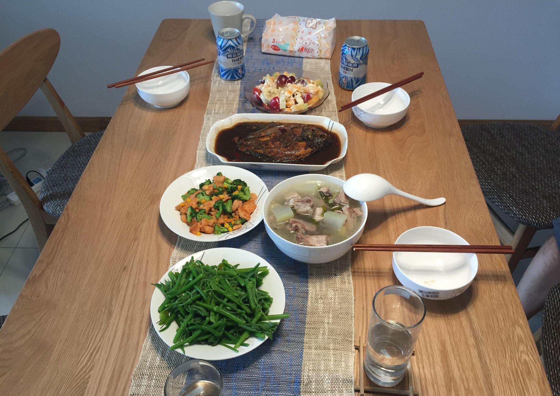 客餐厅|家居北欧风格，软装刚布置好就很漂亮了，特别满意家里的吊灯