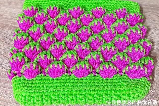 这款草莓包俘虏了多少女人的心,淘宝买不来,那我教你钩织针法