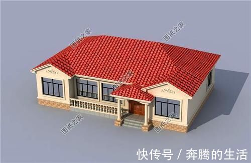 占地面积|农村一排五间平房图片设计图,不到25万就能建,还不用考虑限高