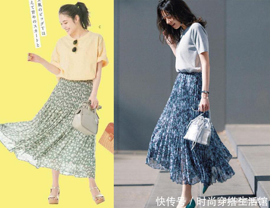 半裙|炎热夏日不能少的4条半身裙，轻松演绎优雅温柔女人味