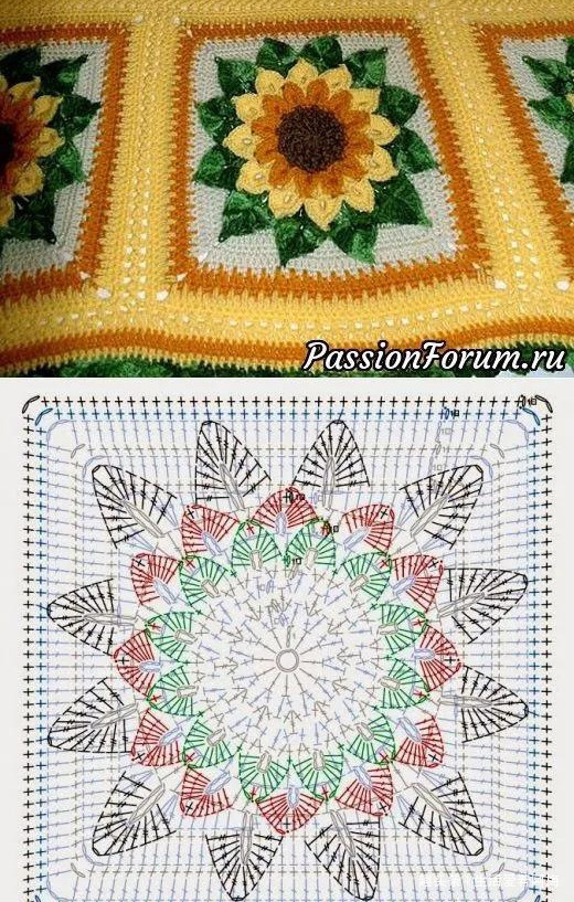 毛线钩针编织向日葵合集,DIY手工编织附图解教程