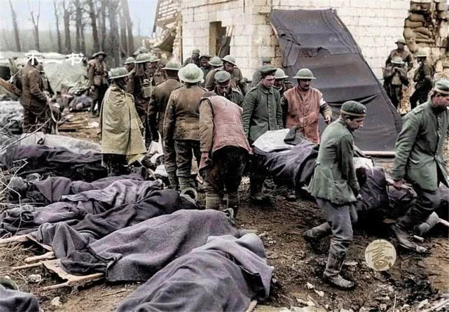 德军|一战彩色老照片索姆河战役真实景象 伤亡130万人惨不忍睹