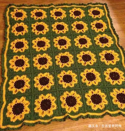 毛线钩针编织向日葵合集，DIY手工编织附图解教程