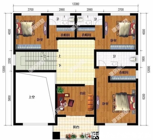外墙面|客厅挑空设计，适合南方农村的别墅户型，第一栋进深7米多！