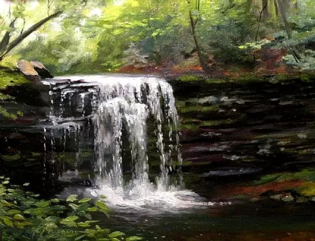 油画#加拿大画家Lili Anne Laurin的风景油画,在形色光影中倾洒出绝美风景