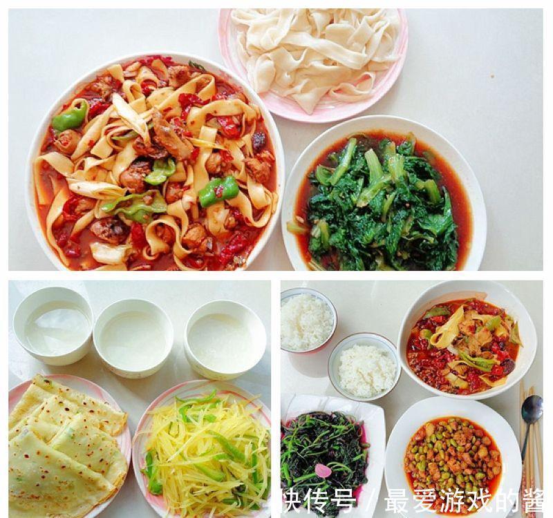 我家周末三餐,宽粉鸡配炒肉,9种搭配,网友:吃得太好了