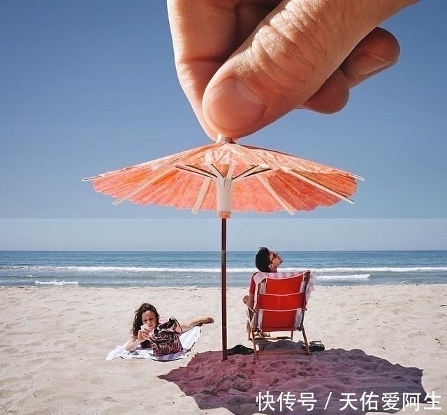 图片@艺术家将两张不同的图片拼接后,奇迹就这样发生了