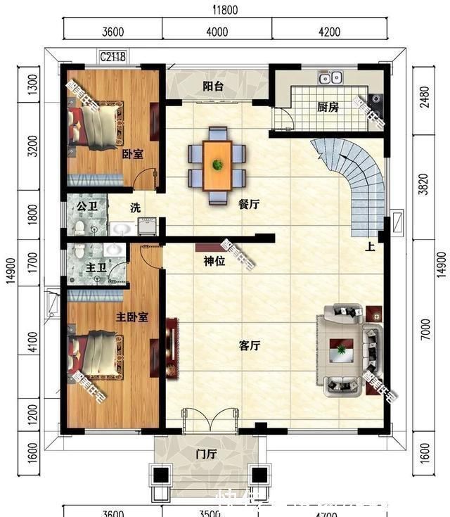 阳台|漂亮气派的简欧别墅,多阳台+挑空客厅+堂屋,不可能不爱