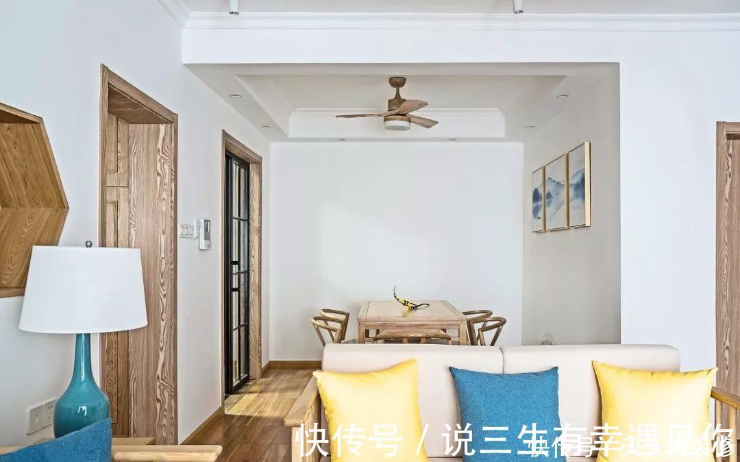 齐家栗子|135平四居室，原木中式风格，文化石电视墙，又增添了些野性美