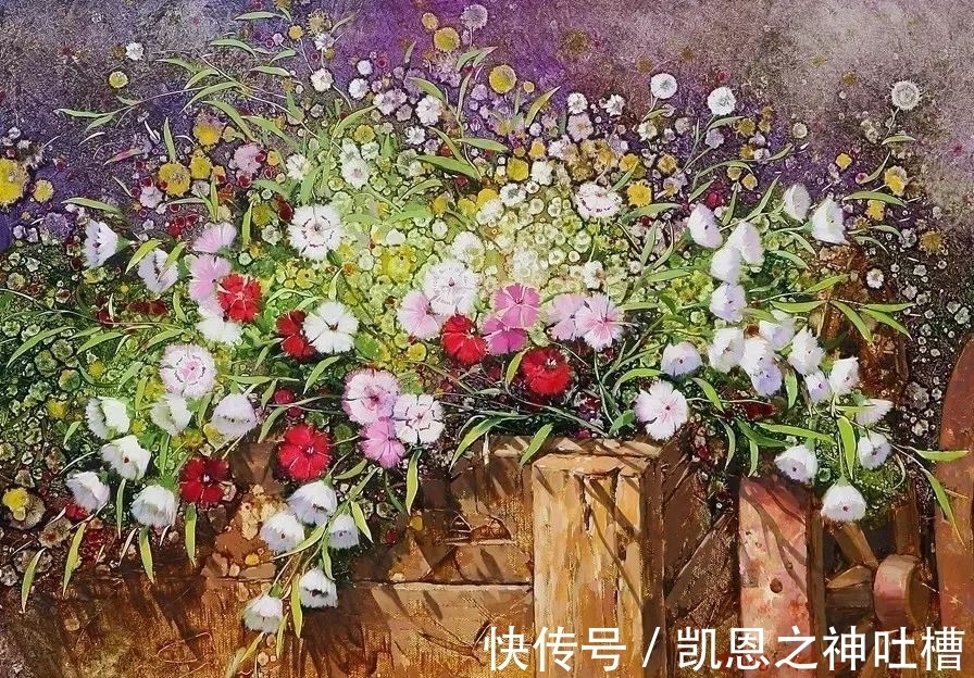 画家|沉寂20年，她用鲜花诠释爱意，仅仅看了10次而已