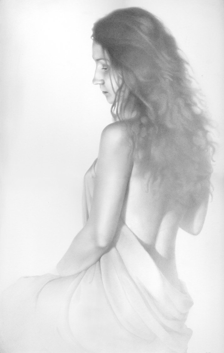 丹尼斯!乌克兰画家谢尔诺夫细致入微的美女、风景铅笔画