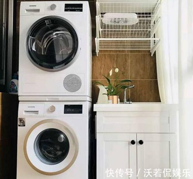 家用电器|封阳台以后没地方晾衣服其实在洗衣机旁装上它，衣服洗好就能穿