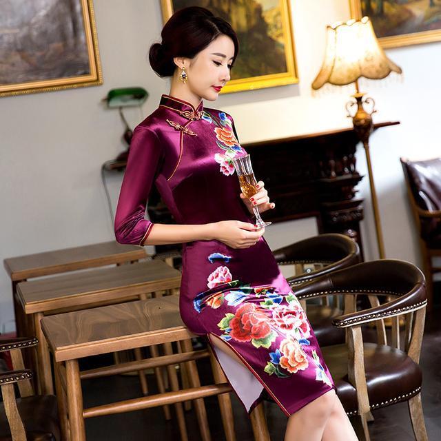 版型|中国式独有的改良式旗袍连衣裙,优雅高贵感受民国风情