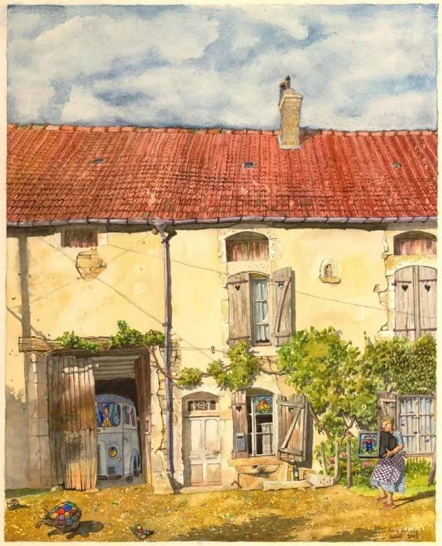 水彩&颇有想象力的插画:童话故事般的建筑水彩