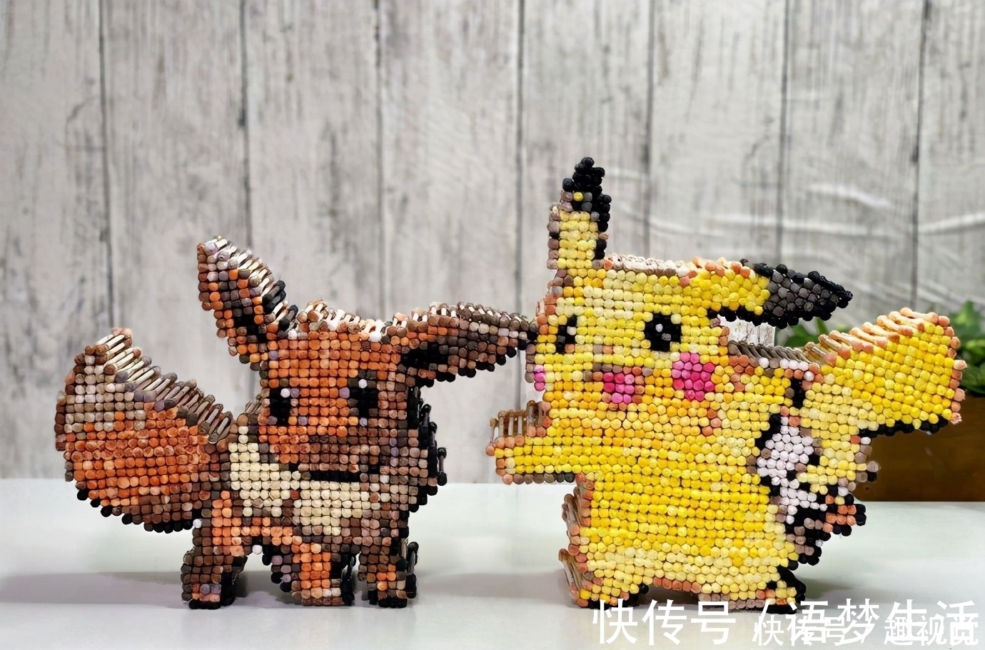 像素|用棉签画出《精灵宝可梦》,自带3D立体效果,完美还原童年像素风